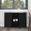 Buffet Bas - vidaXL - Chêne Noir - Moderne - Rangement - Finition Mat