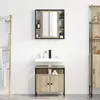 vidaXL Ensemble de mobilier de salle de bain avec étagère 2 pcs Marron