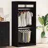 vidaXL Armoire En Chêne Noir Vidaxl - 100x50x200 Cm