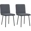 vidaXL Chaises à manger lot de 2 Gris foncé Velours