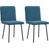 vidaXL Chaises à manger lot de 2 Bleu Velours
