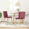 vidaXL Chaises à manger lot de 2 rouge bordeaux tissu