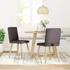 vidaXL Chaises à manger lot de 2 marron foncé tissu