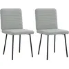 vidaXL Chaises à manger lot de 2 Gris clair Velours