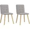 vidaXL Chaises à manger lot de 2 gris nuage tissu
