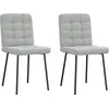 vidaXL Chaises à manger lot de 2 Gris clair Velours