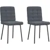 vidaXL Chaises à manger lot de 2 Gris foncé Velours