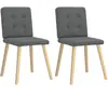 vidaXL Chaises à manger lot de 2 gris foncé tissu
