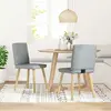 vidaXL Chaises à manger lot de 2 gris clair tissu