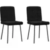 vidaXL Chaises à manger lot de 2 Noir Velours