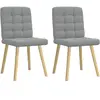 vidaXL Chaises à manger lot de 2 gris clair tissu
