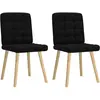 vidaXL Chaises à manger lot de 2 noir tissu