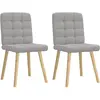 vidaXL Chaises à manger lot de 2 gris nuage tissu