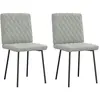 vidaXL Chaises à manger lot de 2 Gris clair Velours