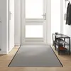 vidaXL Tapis de porte rectangulaire gris 120x350 cm