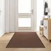 vidaXL Tapis de Porte Rectangulaire Marron 120x400 cm