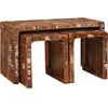 vidaXL Tables d'appoint Multicolore bois de récupération massif