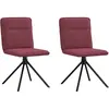 vidaXL Chaises à manger lot de 2 rouge bordeaux tissu
