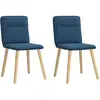 vidaXL Chaises à manger lot de 2 bleu tissu