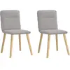 vidaXL Chaises à manger lot de 2 gris nuage tissu