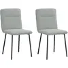 vidaXL Chaises à manger lot de 2 Gris clair Velours