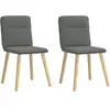 vidaXL Chaises à manger lot de 2 gris foncé tissu