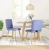 vidaXL Chaises à manger lot de 2 bleu jean tissu