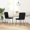 vidaXL Chaises à manger lot de 2 Noir Velours