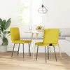 vidaXL Chaises à manger lot de 2 Jaune Velours