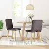 vidaXL Chaises à manger lot de 2 marron foncé tissu