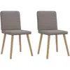 vidaXL Chaises à manger lot de 2 taupe tissu