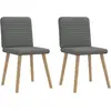 vidaXL Chaises à manger lot de 2 gris foncé tissu