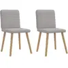 vidaXL Chaises à manger lot de 2 gris nuage tissu