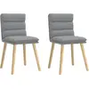 vidaXL Chaises à manger lot de 2 gris clair tissu