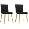 vidaXL Chaises à manger lot de 2 noir tissu