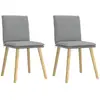 vidaXL Chaises à manger lot de 2 gris clair tissu
