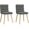vidaXL Chaises à manger lot de 2 gris foncé tissu