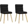 vidaXL Chaises à manger lot de 2 noir tissu