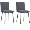 vidaXL Chaises à manger lot de 2 Gris foncé Velours