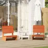 vidaXL Chaises de jardin lot de 2 cire marron 60x64x70,5 cm
