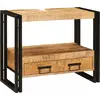Vidaxl Meuble Sous-Vasque De Salle De Bain Bois De Mangue Massif, Fer