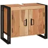 vidaXL Meuble sous évier Marron 71 x 33 x 58 cm Bois d'Acacia Massif