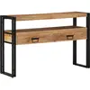 vidaXL Table console Marron 120 x 33 x 75 cm Bois d'Acacia Massif