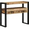 vidaXL Table console Marron 90 x 33 x 75 cm Bois de mangue massif