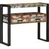 vidaXL Table console Multicolore 90 x 33 x 75 cm Bois Recyclé Solide
