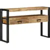 vidaXL Table console Marron 120 x 33 x 75 cm Bois de mangue massif