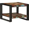 vidaXL Table basse multicolore 50x50x38 cm bois de récupération massif