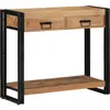 vidaXL Table console Marron 90 x 33 x 75 cm Bois d'Acacia Massif