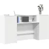 vidaXL Bureau de réception blanc 200x50x103,5 cm bois d'ingénierie