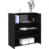 vidaXL Bureau de réception chêne noir 100x50x103,5cm bois d'ingénierie